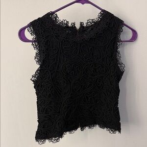 Chicwish Black Lace Sleeveless Blouse